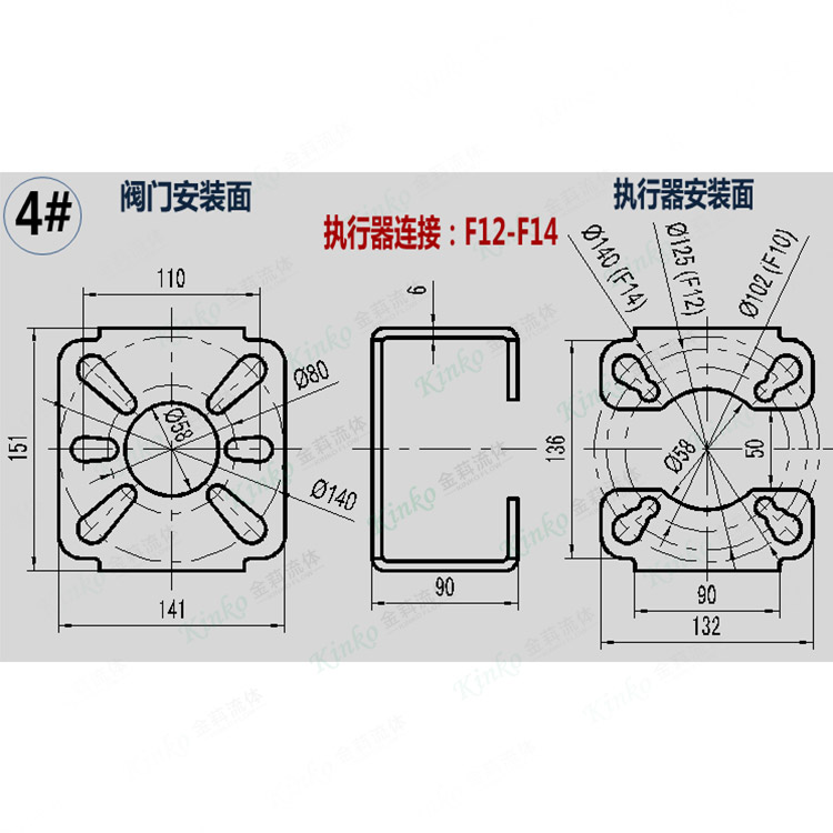 Stainless steel bracket - Open type
