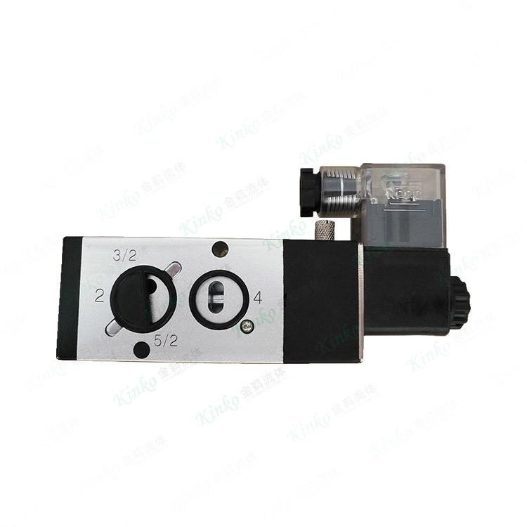 Two three-way solenoid valves